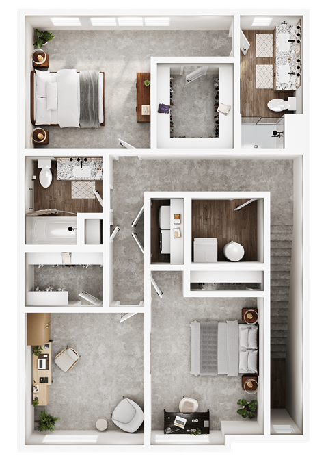 Level 2 of the townhome at Townhomes at Preserve, Rogers, MN, 55374